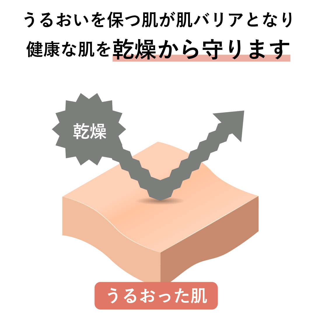 うるおいを保った肌は肌バリアとなり乾燥によるかゆみから守ってくれる